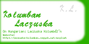 kolumban laczuska business card